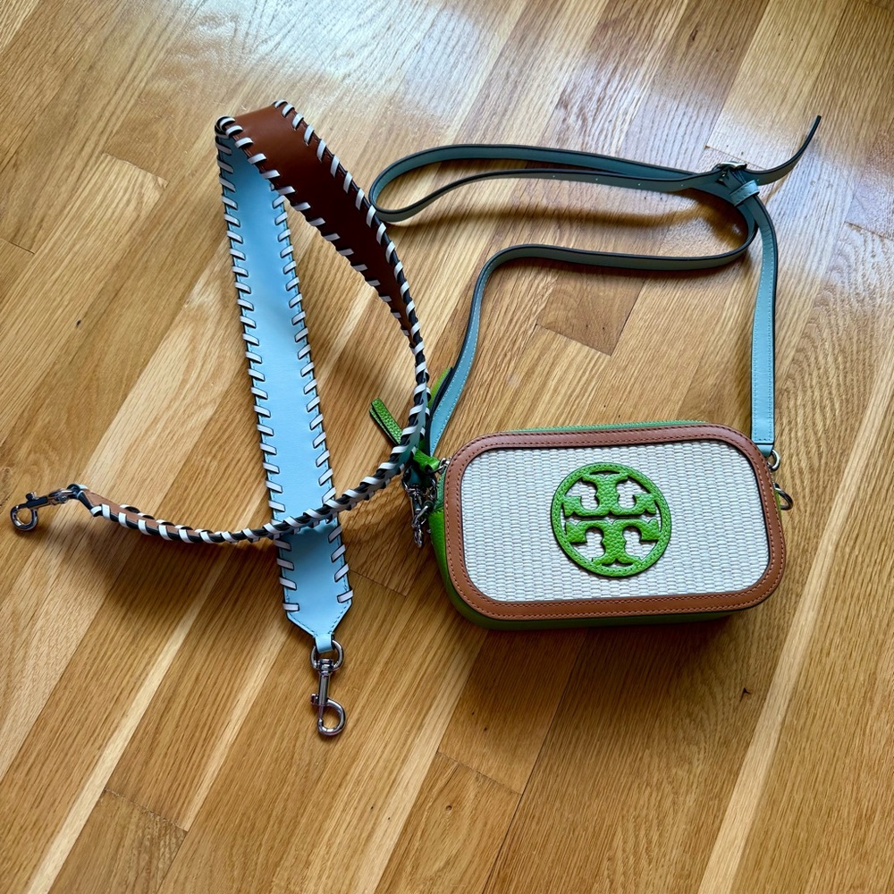 Tory Burch Mini Miller Crossbody with Green Logo